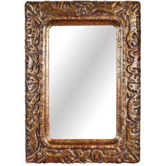 Unusual Gilt Wood Mirror