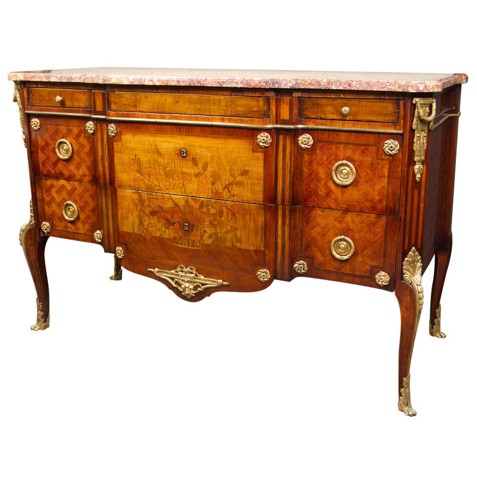 Louis XV - Louis XVI Transitional Style Commode For Sale