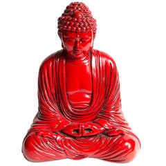 Interesting Red Buddha Statue