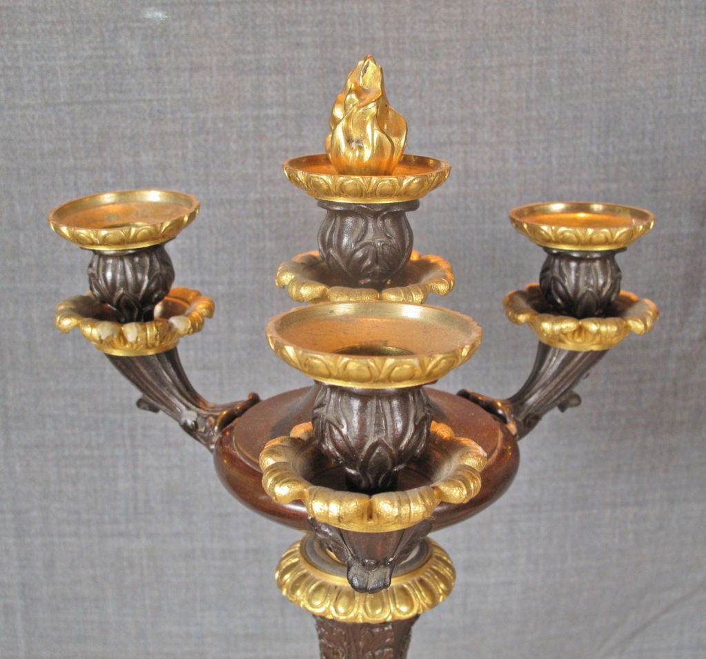 French Empire Period Candelabras. For Sale