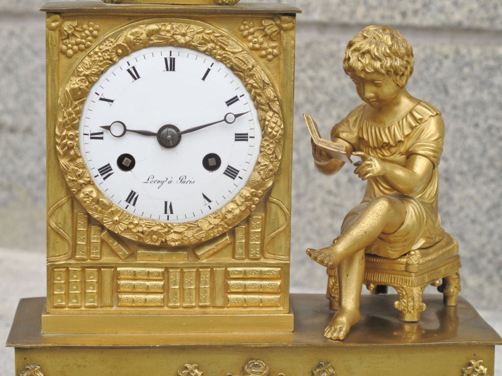 French Fine Empire Mantel Clock