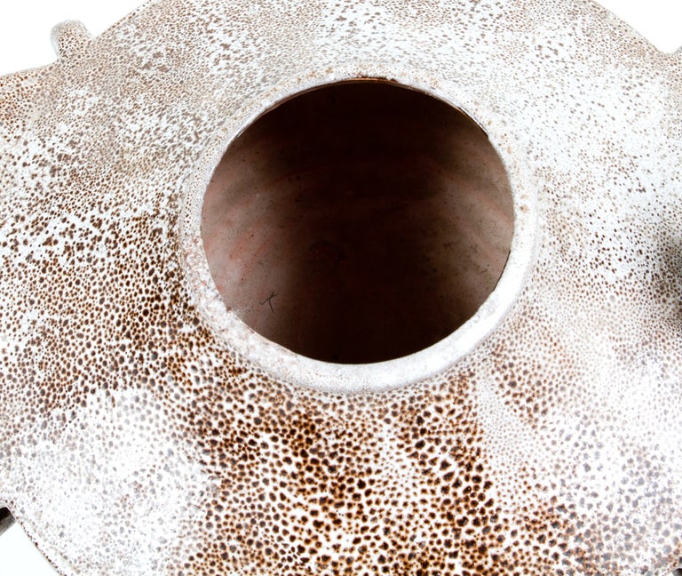 Unusual Glazed Ceramic Vessel In Excellent Condition In Montreal, QC