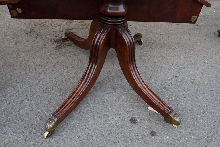 Regency Period Mahogany Triple Pedestal Dining Table 4