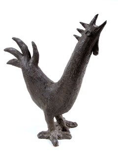 Terracotta Sculpture of a Rooster by Charles Sucsan