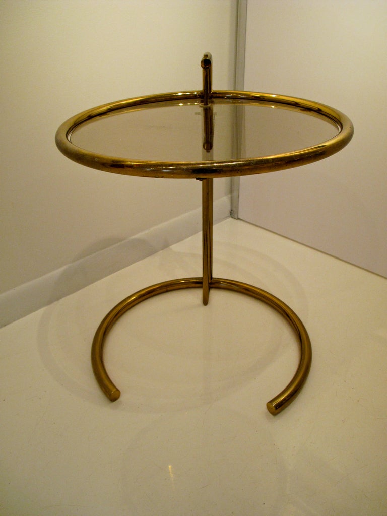 Metal Pair of Occasional Tables by Eileen Gray.