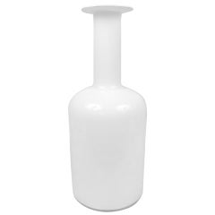 Holmgaard Gulvase White Glass Vase