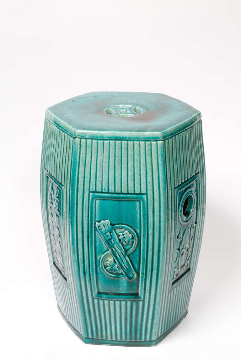 20th Century Emerald Green Glazed Chinese Garden Stool