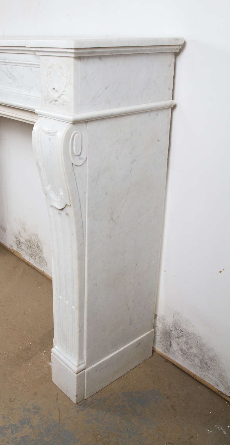 French Louis XVI Marble Mantel For Sale