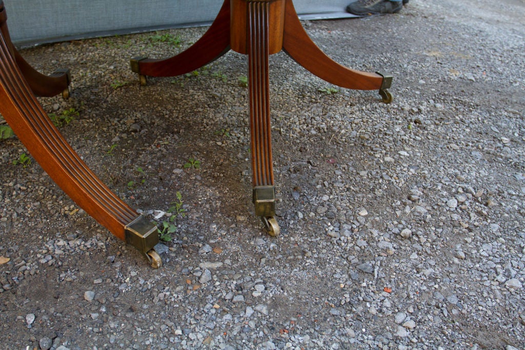 Canadian Regency Style Double Pedestal Table