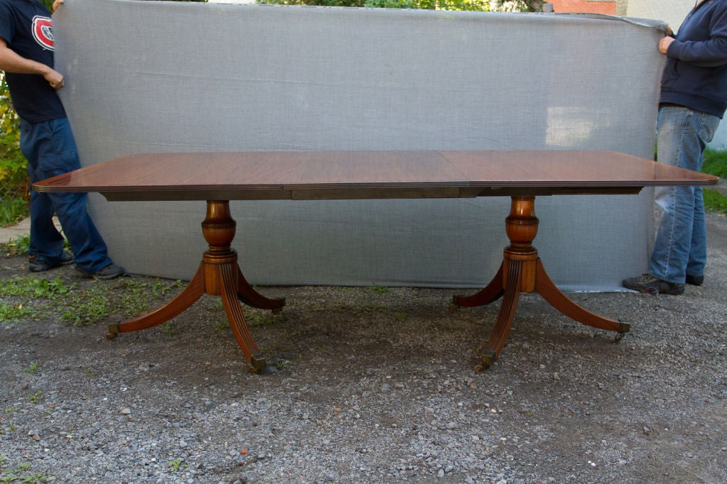 Regency Style Double Pedestal Table 1