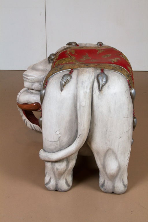Whimsical pair of Chinese Elephant Benches For Sale 4