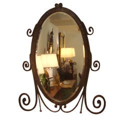 Art Deco Oval Mirror