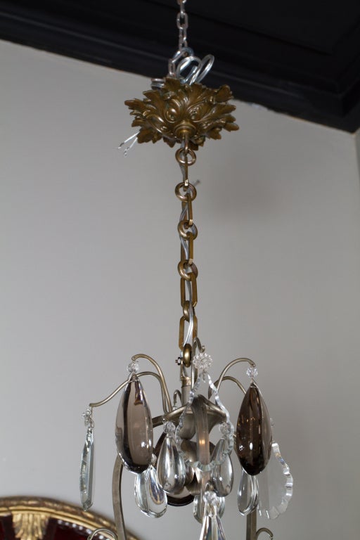 Mid-20th Century French Six Light Chandelier