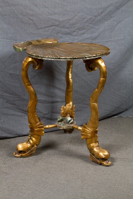 Venetian Silver-gilt And Carved Wood Grotto Table