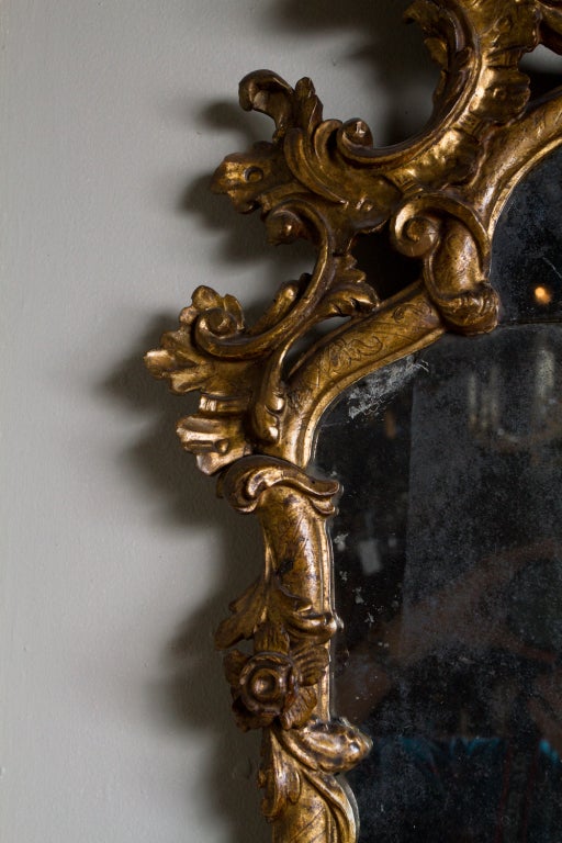 Giltwood Italian Gilt Wood Mirror