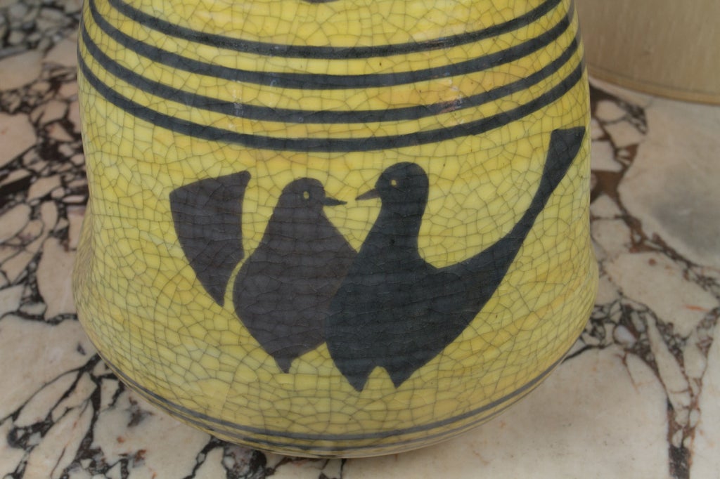 Italian Yellow Ceramic Lamp 2