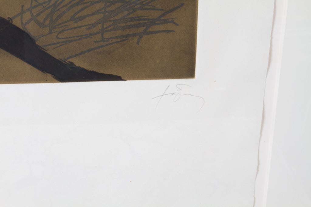 French Limited Edition Etching by Antoni Tapies 