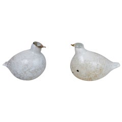 Pair of Oiva Toikka Glass Birds