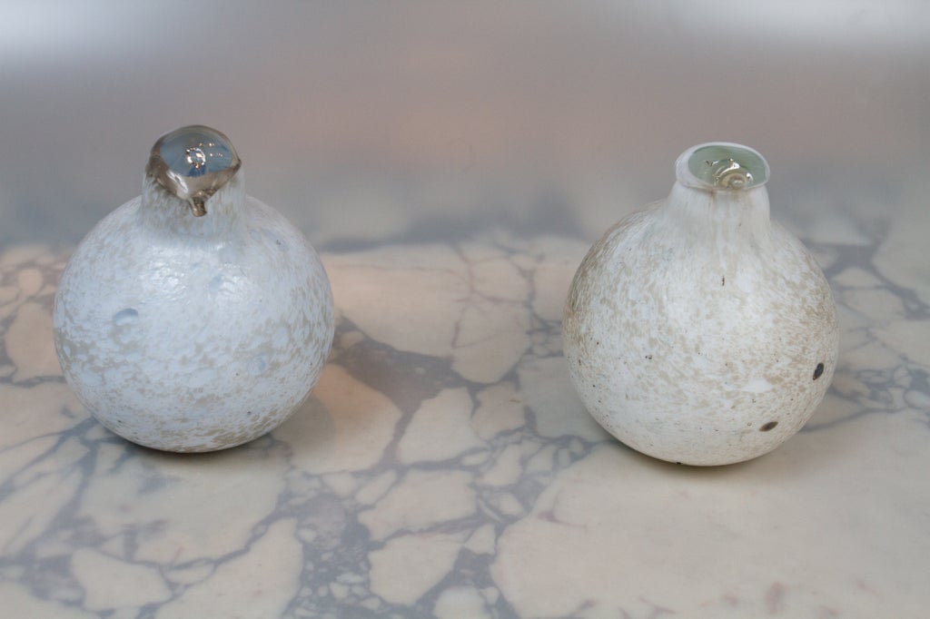 20th Century Pair of Oiva Toikka Glass Birds