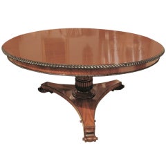Large Mahogany William IV Style Round Table