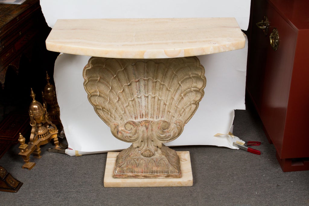 American Onyx And Plaster Console Table By Grosfeld House