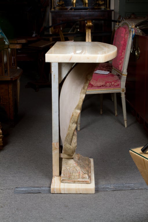 Onyx And Plaster Console Table By Grosfeld House 3