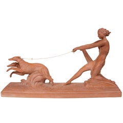 Stylish Art Deco Terracotta Sculpture by Cipriani