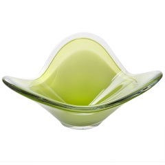 Lime Green Flygsfors Glass Vase