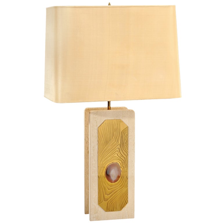 Lampe en marbre de Georges Mathias en vente