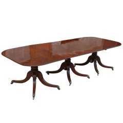 Regency Period Mahogany Triple Pedestal Dining Table