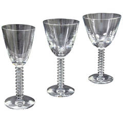 36 Baccarat Crystal Glasses in Lalande Pattern