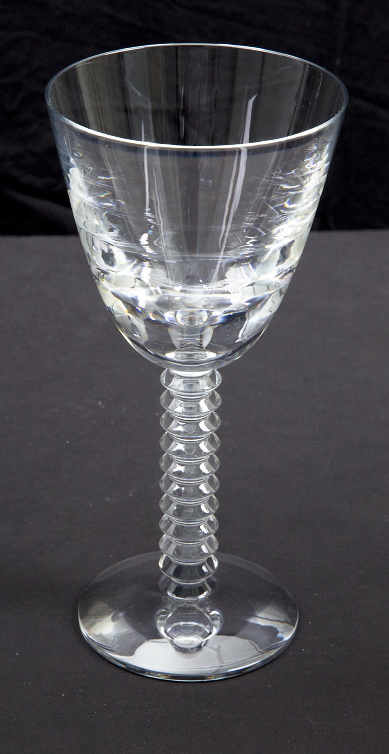 36 Baccarat Crystal Glasses in Lalande Pattern at 1stDibs