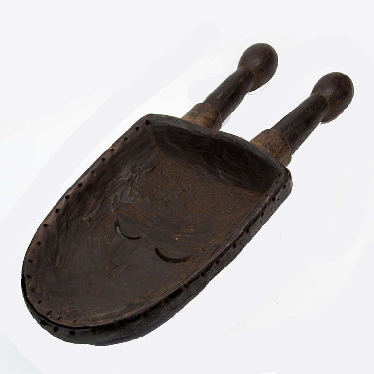 Hand-Crafted Antique African Nigeria Eket Sheild