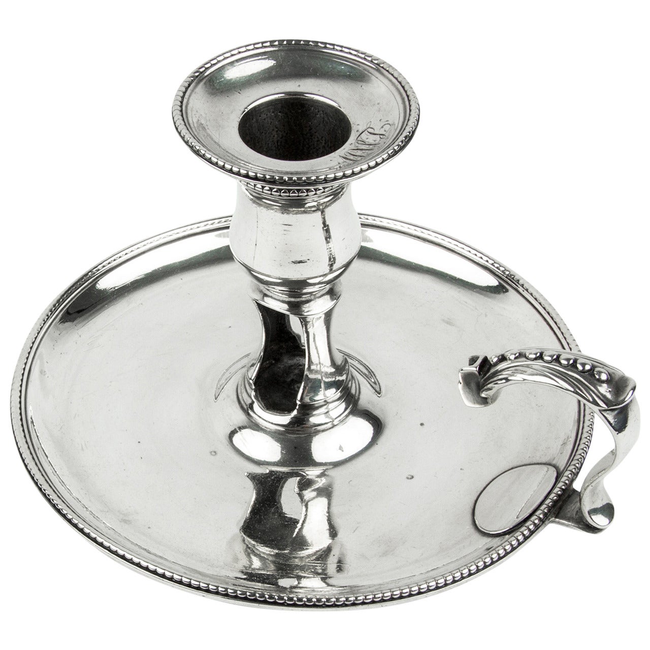 Georgian Sterling Silver Chamberstick John Crouch & Thomas Hannam, circa 1777