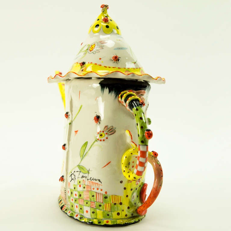 Figular Porcelain Statement Teapot Signed Irina Zaytceva 1