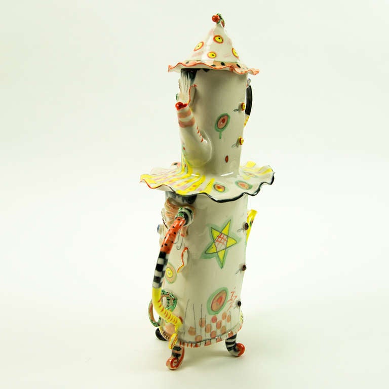 American Porcelain Figural Two-Tier Teapot by Irina Zaytceva