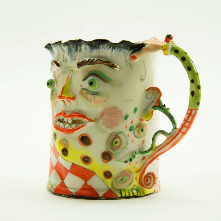 Modern Rare Large Figural Porcelain Mug by Irina Zaytceva