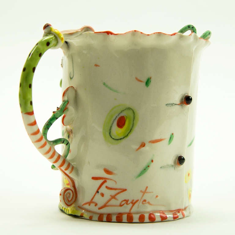 American Rare Large Figural Porcelain Mug by Irina Zaytceva