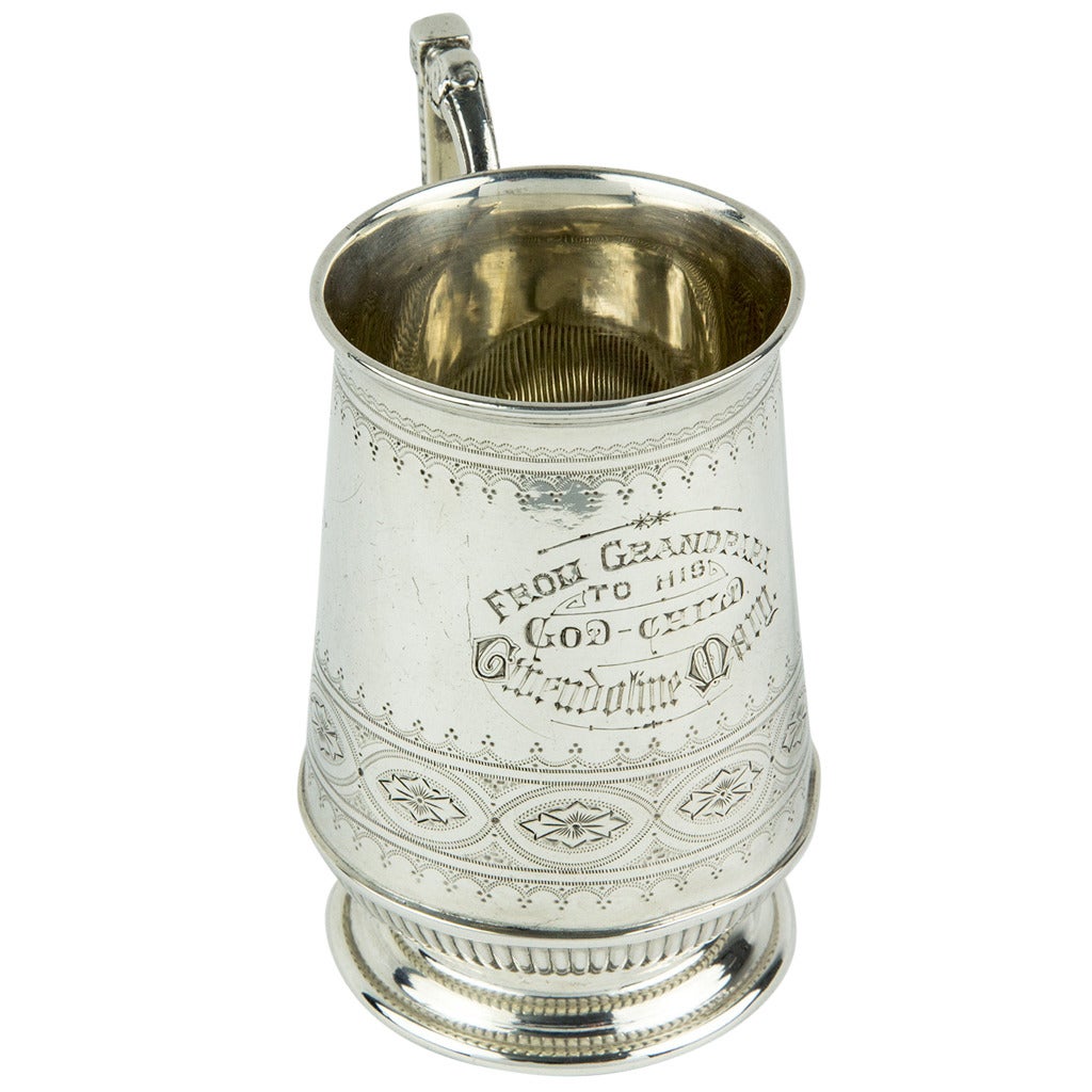 Antique Victorian Sterling Silver Christening Mug