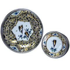 Samson 19th Century Porcelain Serving Dish and Four Dessert Plates France 6