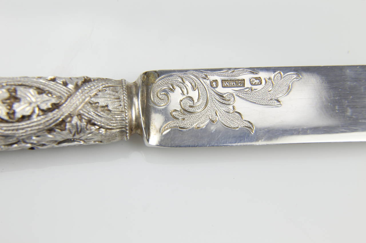 Mid-20th Century Sterling Silver Christening Set of Knife, Fork and Spoon, circa 1960s