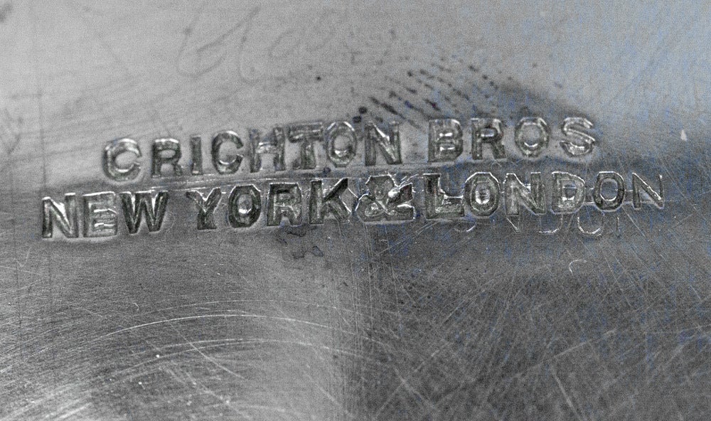 English Crichton Bros London Sterling Silver Punch Bowl