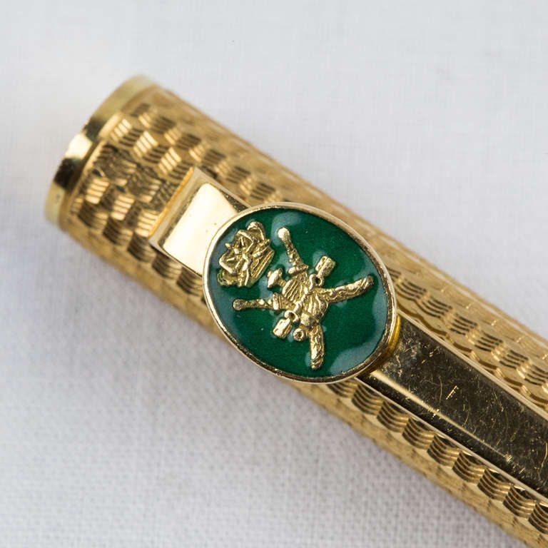 French Mid-Century Modern 18K Yellow Gold Pen France