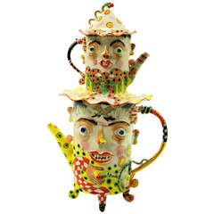 Porcelain Figural Two-Tier Teapot by Irina Zaytceva