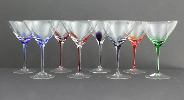 mid century modern martini glasses