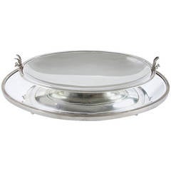 Edwardian Sterling Silver Mirrored Plateau and Bowl Center Piece 12