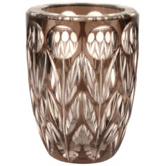 Mid-Century Modern Val St. Lambert Crystal Vase