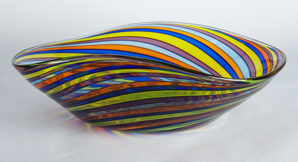 swirl glass bowl