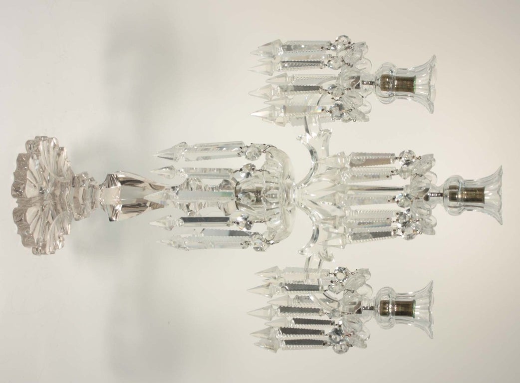 antique glass candelabra