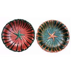 Pair of Majolica Platters